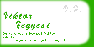 viktor hegyesi business card
